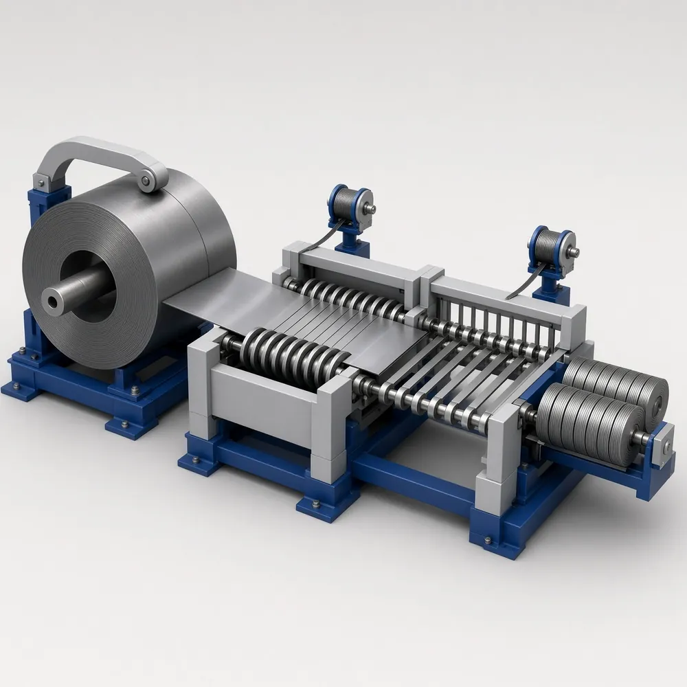 Illustrative rendering of slitting lines